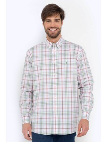 the bostonians ανδρικό πουκάμισο button down με καρό σχέδιο