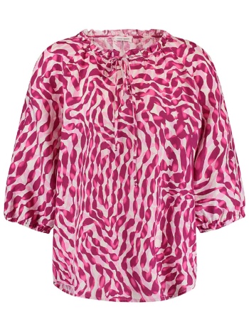 gerry weber γυναικεία λινή μπλούζα με all-over print και