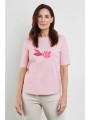 gerry weber γυναικείο t-shirt με graphic print - 270029-44041 ροζ