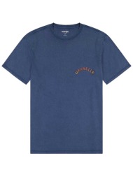 wrangler® ανδρικό t-shirt με logo print regular fit `graphic tee twilight` - 112350439 denim blue σκ