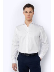 the bostonians ανδρικό μονόχρωμο πουκάμισο custom fit `dobby` - anp2290 λευκό