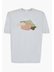 sseinse ανδρικό t-shirt με graphic print - te2672ss 124 μπλε ανοιχτό