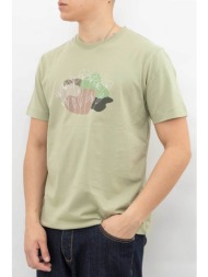 sseinse ανδρικό t-shirt με graphic print - te2672ss 124 πράσινο ανοιχτό