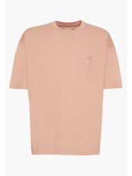 sseinse ανδρικό t-shirt με κέντημα στο στήθος - te2680ss 124 σομον