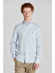 gant ανδρικό πουκάμισο button down με τσέπη και κεντημένο λογότυπο regular fit - 3240059 μπλε ανοιχτ