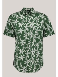 gant ανδρικό κοντομάνικο πουκάμισο button down με floral print regular fit - 3240075 πράσινο