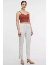 orsay γυναικείο ψηλόμεσο παντελόνι straight fit - 1000287-x13-0907 λευκό