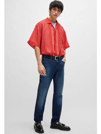 hugo boss ανδρικό τζην παντελόνι μονόχρωμο slim fit `ηugο