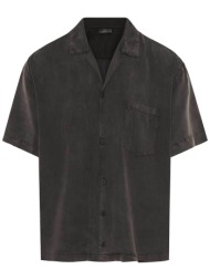 dirty laundry ανδρικό κοντομάνικο πουκάμισο με τσέπη relaxed fit - dlms000102 μαύρο