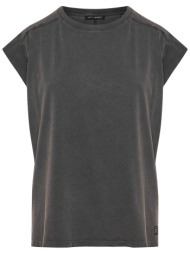 dirty laundry γυναικείο t-shirt με διακοσμητικά γαζιά regular fit - dlwt000093 γκρι