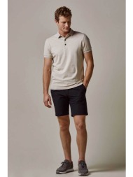 profuomo ανδρική κοντομάνικη πόλο μπλούζα stretch normal fit - ppvj10041h μπεζ