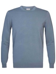 profuomo ανδρικό πουλόβερ μονόχρωμο regular fit - ppvj10017a μπλε
