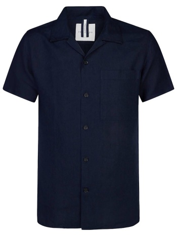 profuomo ανδρικό λινό πουκάμισο με τσέπη slim fit  σε προσφορά