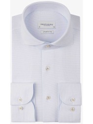 profuomo ανδρικό μονόχρωμο πουκάμισο japanese knitted slim fit - ppvh10048a μπλε ανοιχτό
