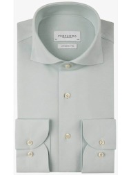 profuomo ανδρικό πουκάμισο με ριγέ σχέδιο japanese knitted slim fit - ppvh10047d πράσινο ανοιχτό