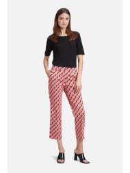 betty barclay γυναικείο παντελόνι βαμβακερό cropped με all-over geometric pattern - 6890/2499 πολύχρ