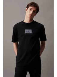 ck jeans ανδρικό t-shirt μονόχρωμο με monogram logo print relaxed fit - j30j325700 μαύρο