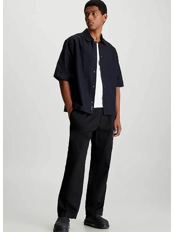 ck jeans ανδρικό λινό παντελόνι σε ίσια γραμμή - j30j325126