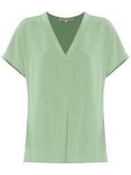 kocca γυναικεία μπλούζα μονόχρωμη σε loose γραμμή - p24pbl1453abun0000 μπεζ