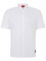 hugo boss ανδρικό πουκάμισο με κοντό μανίκι `εbor` - 50475668 λευκό