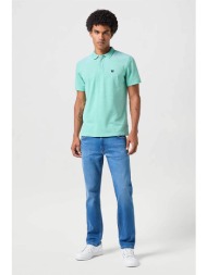 wrangler® ανδρικό τζιν παντελόνι μονόχρωμο με τσέπες και logo patch πίσω `greensboro` - 112352644 de