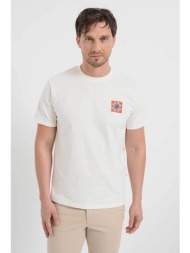 selected ανδρικό t-shirt με print regular fit - 16094013 λευκό