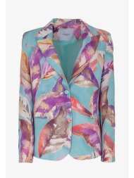 markup γυναικείο σακάκι με all-over botanical pattern και τσέπες μπροστά - mw666106 πολύχρωμο