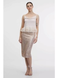 orsay γυναικεία midi pencil φούστα με σχέδιο με παγιέτες - 1000442-x13-1405 μπεζ
