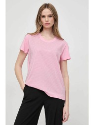 patrizia pepe γυναικείο t-shirt με strass regular fit - 8m1593 ροζ