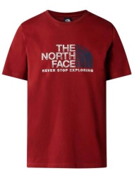 the north face ανδρικό t-shirt `rust 2` - nf0a87nwpoj1 κόκκινο