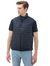 nautica ανδρικό αμάνικο καπιτονέ μπουφάν με τσέπες - j01016t μπλε σκούρο