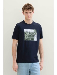 tom tailor ανδρικό t-shirt με graphic print regular fit - 1041793 μπλε σκούρο