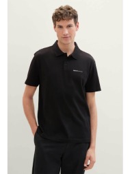 tom tailor ανδρική πόλο μπλούζα με λογότυπο relaxed fit - 1042109 μαύρο