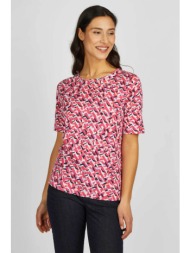 rabe γυναικείο t-shirt με all-over print - 52-122372 φούξια
