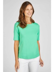 rabe γυναικείο μονόχρωμο t-shirt - 52-120300 πράσινο ανοιχτό