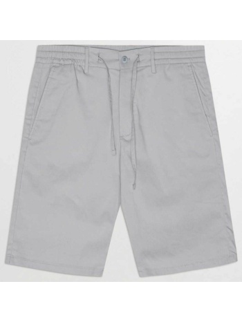 nn.07 ανδρική μονόχρωμη βερμούδα με ελαστική μέση regular
