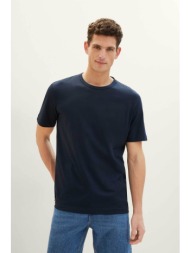 tom tailor ανδρικό μονόχρωμο t-shirt regular fit - 1040826 μπλε σκούρο