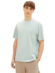 tom tailor ανδρικό t-shirt με logo print relaxed fit - 1041180 βεραμάν ανοιχτό