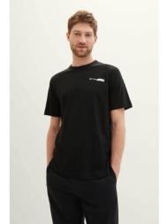 tom tailor ανδρικό t-shirt με graphic logo print regular fit - 1040821 μαύρο
