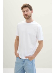 tom tailor ανδρικό μονόχρωμο t-shirt regular fit - 1040942 λευκό