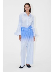 stine goya γυναικεία παντελόνα βαμβακερή με all-over ριγέ ombre σχέδιο `asta` - sg5624 λευκό - μπλε