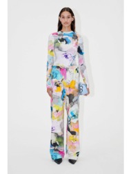 stine goya γυναικεία παντελόνα βαμβακερή με all-over πολύχρωμο floral print `carola` - sg5580 πολύχρ