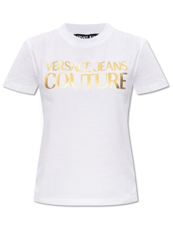 versace jeans couture γυναικείο t-shirt μονόχρωμο βαμβακερό σε προσφορά
