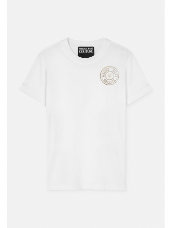 versace jeans couture γυναικείο t-shirt μονόχρωμο βαμβακερό σε προσφορά