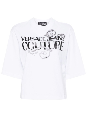 versace jeans couture γυναικείο t-shirt μονόχρωμο βαμβακερό σε προσφορά