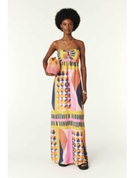 ba&sh γυναικείο maxi φόρεμα strapless με all-over πολύχρωμα geometric prints `molly` - 1e24moll πολύ