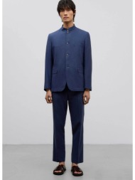 adolfo domínguez ανδρικό παντελόνι μονόχρωμο με τσέπες straight fit - 168061462 σκούρο μπλε
