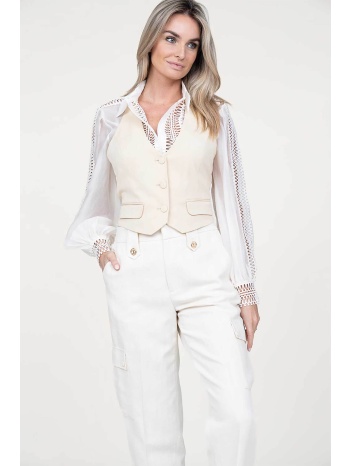 ba&sh γυναικείο γιλέκο αμάνικο μονόχρωμο με διακοσμητικά