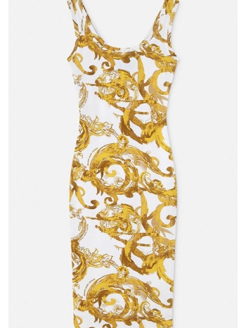 versace jeans couture γυναικείο midi φόρεμα με all-over