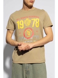 diesel ανδρικό t-shirt με graphic print regular fit `t-diegor-k73` - s24a125010grai μπεζ